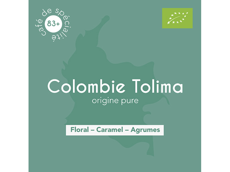 Boite café grain Origine pure Colombie 250g